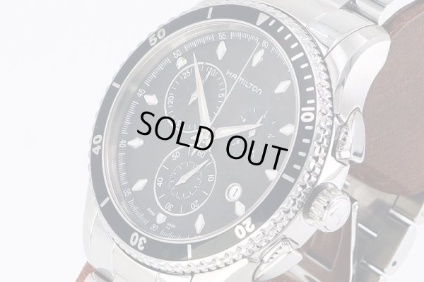 ハミルトン　ジャズマスター　クロノグラフ　Ｈ３７５１２０　黒文字盤　サイド拡大