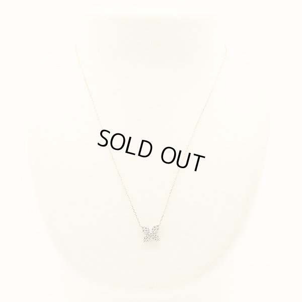 ヴァンドーム　K18PG ダイアイリネックレス 0.40ct 2.60g　装着イメージ