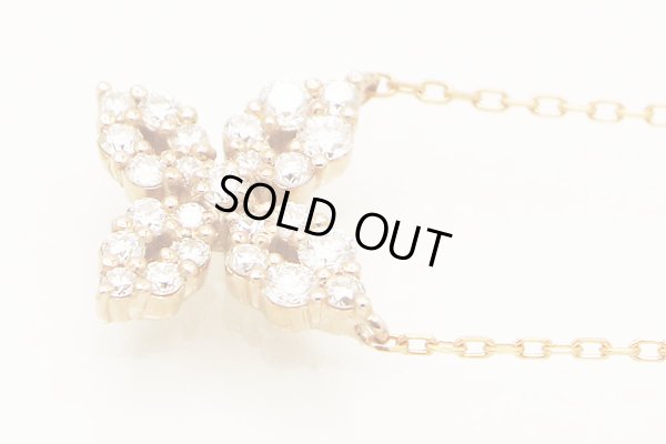 ヴァンドーム　K18PG ダイアイリネックレス 0.40ct 2.60g　拡大