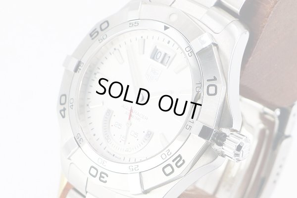 タグホイヤー　アクアレーサー　グランデイト　ＷＡＦ１０１１　銀文字盤　サイド拡大