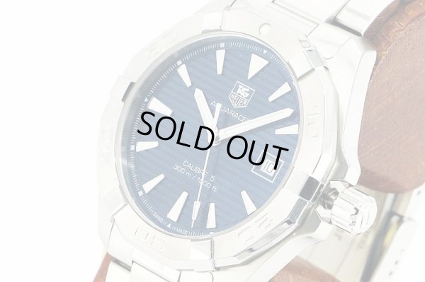 タグホイヤー　アクアレーサー　キャリバー５　ＷＡＹ２１１２　紺文字盤　サイド拡大