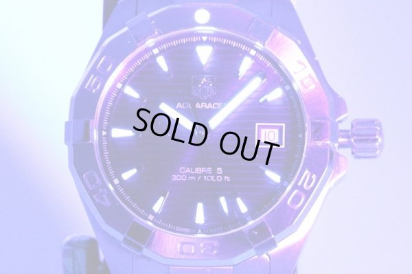 タグホイヤー　アクアレーサー　キャリバー５　ＷＡＹ２１１２　紺文字盤　ライト