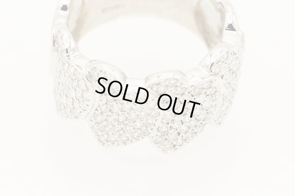 K18WG ダイアイリリング 1.00ct 7.90g　拡大