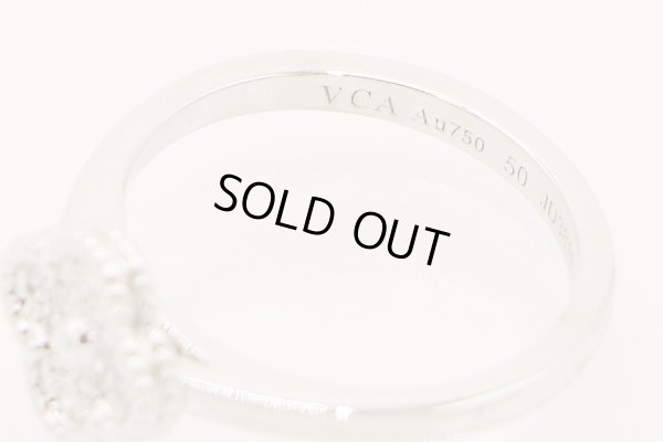 ヴァンクリーフ＆アーペル 750WG スウィートアルハンブラ ダイアイリリング 3.40g　刻印