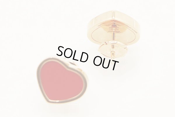 ショパール 750PG ハッピーハートピアス レッド 7.20g　キャッチ