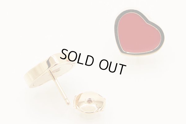 ショパール 750PG ハッピーハートピアス レッド 7.20g　キャッチ外したイメージ