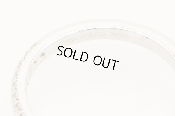 ティファニー　PT950 ダイアイリ ハーフエタニティリング 2.90g　刻印