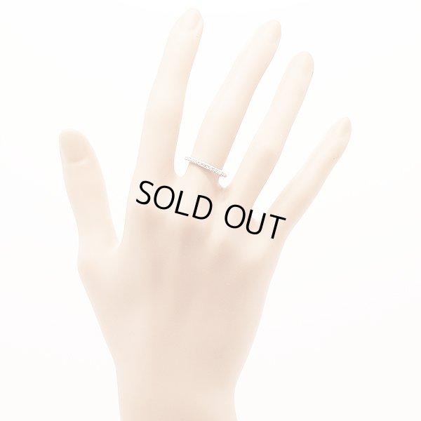 ティファニー　PT950 ダイアイリ ハーフエタニティリング 2.90g　装着イメージ