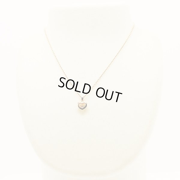 ショパール 750PG ハッピーダイヤモンドアイコン ペンダントネックレス 6.50g　装着イメージ