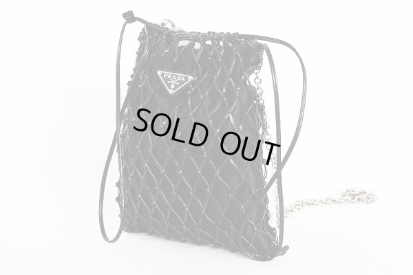 プラダ メッシュクラッチショルダーバック 1BC075 ブラック サイド