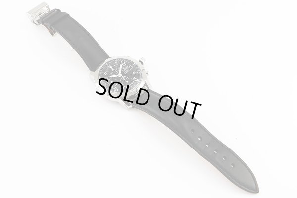 ジン　１０３Ｂ．ＡＵＴＯ．ＰＯＬ．ＴＹ　黒文字盤　革ベルト状態　表面