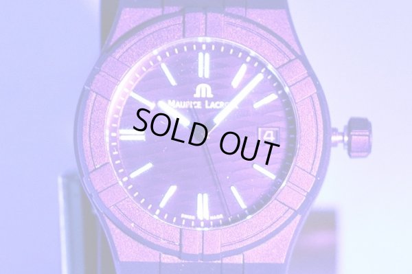 モーリス・ラクロア　アイコン　＃タイド　ＡI２００８　黒文字盤　ライト