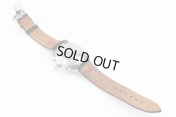 ジン　１０３Ｂ．ＡＵＴＯ．ＰＯＬ．ＴＹ　黒文字盤　革ベルト状態　裏面