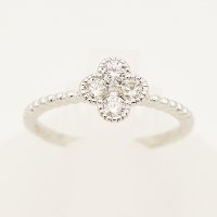 K18WG ダイアイリリング 0.50ct 2.90g