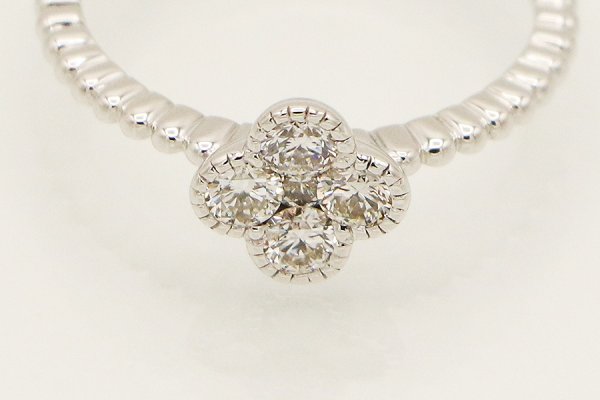 K18WG ダイアイリリング 0.50ct 2.90g　拡大