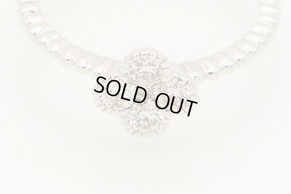 K18WG ダイアイリリング 0.50ct 2.90g　拡大