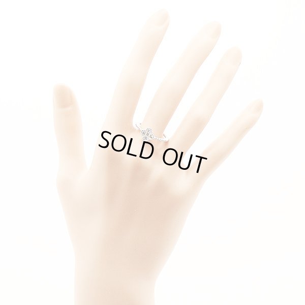 K18WG ダイアイリリング 0.50ct 2.90g　装着イメージ