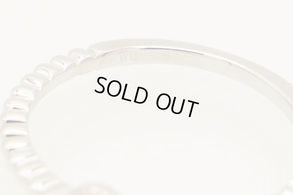 K18WG ダイアイリリング 0.50ct 2.90g　刻印(2)