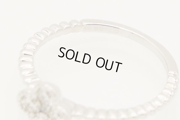 K18WG ダイアイリリング 0.50ct 2.90g　刻印