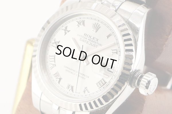 ロレックス　１７９１７４　銀ローマ文字盤　Ｖ４５５４０９　サイド拡大