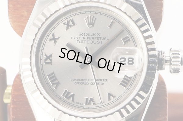 ロレックス　１７９１７４　銀ローマ文字盤　Ｖ４５５４０９　表面拡大