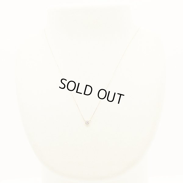 ４℃　K18PG ダイアイリネックレス 1.00g　装着イメージ