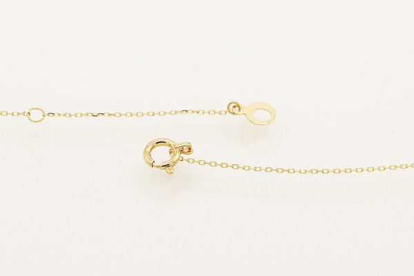 アーカー　K18 ダイアイリネックレス 0.90g　留め具外したイメージ