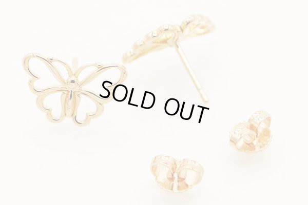 ティファニー　750PG バタフライピアス 2.50g　キャッチ