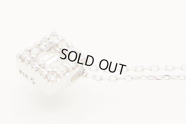 ポンテヴェキオ　K18WG ダイアイリペンダントネックレス 0.13ct 1.40g　拡大