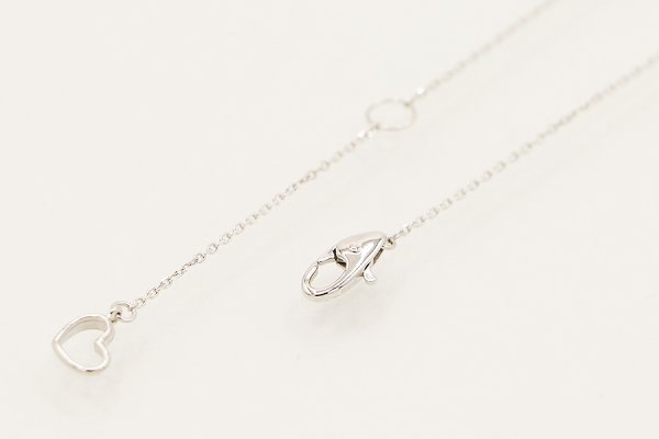 750WG ダイアイリペンダントネックレス 0.19ct 1.90g　留め具