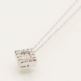 ポンテヴェキオ　K18WG ダイアイリペンダントネックレス 0.13ct 1.40g