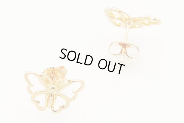 ティファニー　750PG バタフライピアス 2.50g　裏面