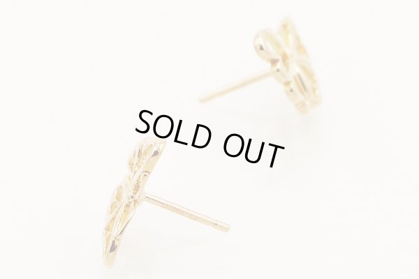 ティファニー　750PG バタフライピアス 2.50g　留め具外したイメージ