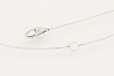 750WG ダイアイリペンダントネックレス 0.19ct 1.90g　留め具外したイメージ