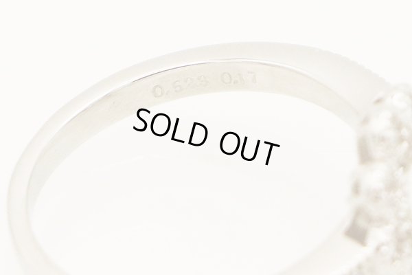 PT900 ダイアイリリング 0.523ct 0.17ct 5.40g　刻印(2)