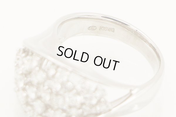 K18WG ダイアイリリング 1.32ct 10.00g　刻印(1)