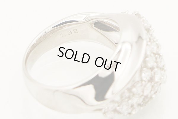 K18WG ダイアイリリング 1.32ct 10.00g　刻印(2)