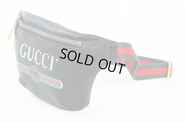 グッチ プリントスモール ベルトバック 527792 486628 ブラック サイド