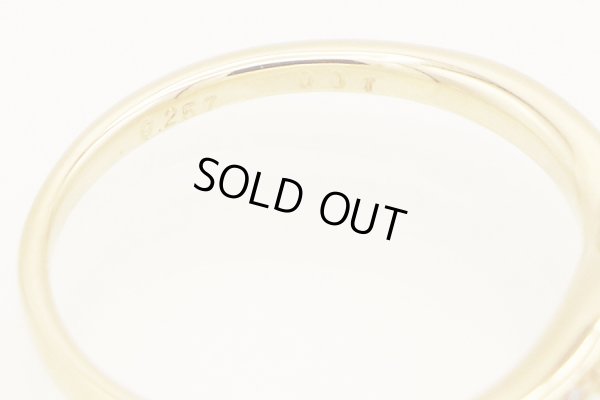 K18 ダイアイリリング 0.257ct 0.01ct 2.10g　刻印(2)