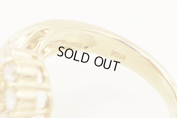 K18 ルビーダイアイリリング 0.30ct 0.69ct 5.50g　刻印