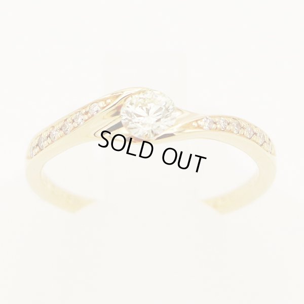 K18 ダイアイリリング 0.257ct 0.01ct 2.10g