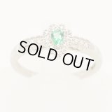 PT900 エメラルドダイアイリリング 0.13ct 0.08ct 3.20g