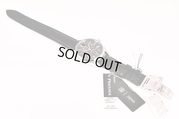 セイコー　プレサージュ　ＳＡＲＤ０１１　レトログラード　黒漆文字盤　革ベルト状態　表面