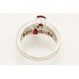 PT900 ルビーダイアイリリング 0.88ct 0.66ct 8.50g　内側