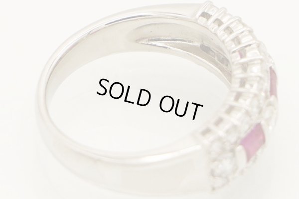 PT900 ルビーダイアイリリング 0.53ct 0.90ct 9.00g　刻印(2)