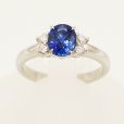 PT900 サファイアダイアイリリング 1.26ct 0.21ct 5.30g