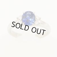 PT900 サファイアダイアイリリング 1.26ct 0.21ct 5.30g