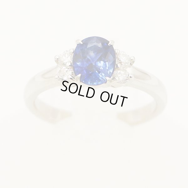 PT900 サファイアダイアイリリング 1.26ct 0.21ct 5.30g