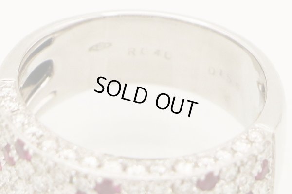 750WG ルビーダイアイリリング 0.40ct 1.55ct 7.20g　刻印