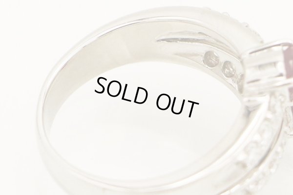 PT900 ルビーダイアイリリング 0.88ct 0.66ct 8.50g